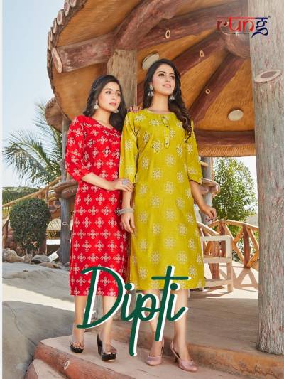 Dipti By Rung Fancy Daily Wear Rayon Kurti Collection